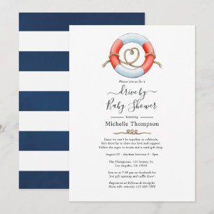 Invitation Conduite nautique par la nuptiale ou le Baby showe