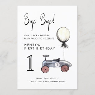 Invitation Conduite par Anniversaire Parade Socialement Loin 