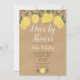 Invitation Conduite Par Baby shower Citron Rustique