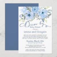 Conduite Par Baby shower Couleur D'Aquarelle Bleue
