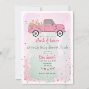 Invitation Conduite Par Baby shower Parade Social Distancing 