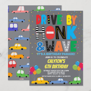 Invitation Conduite Par Des Garçons Parade D'Anniversaire Voi