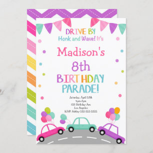 Invitation Conduite par invitation, Anniversaire Parade Invit