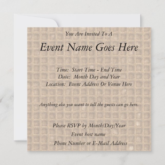 Invitation Cône de gaufre (Devant)