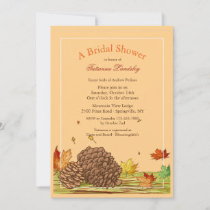 Invitation Cônes de pin d'automne