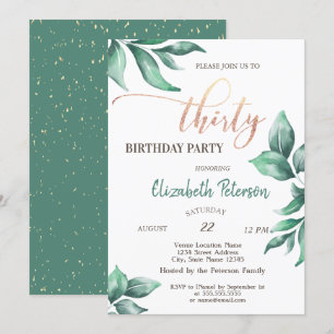 Invitation Confetti, Branches 30e fête d'anniversaire