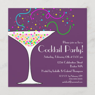 Invitation Confetti Cocktail Party