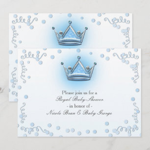 Invitation Confetti du Parti de la Couronne bleu e