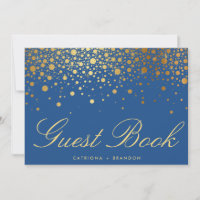 Confettis en feuille d'or faux livre d'or élégant