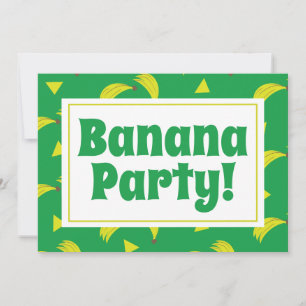 Invitation Confettis Jaune Banane Jaune Fête Anniversaire Ver