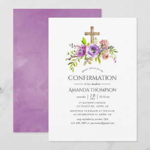 Invitation Confirmation aquarelle florale de printemps