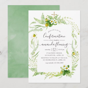 Invitation Confirmation Campagne Aquarelle de Verdure Rurale