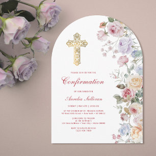 Invitation Confirmation d'arc rose