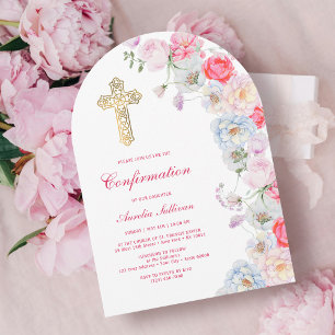 Invitation Confirmation d'arche de fleurs aquarelles