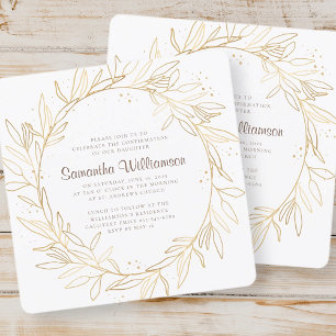 Invitation Confirmation de la coulée d'or moderne