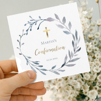Invitation confirmation de la couronne bleue poussiéreuse