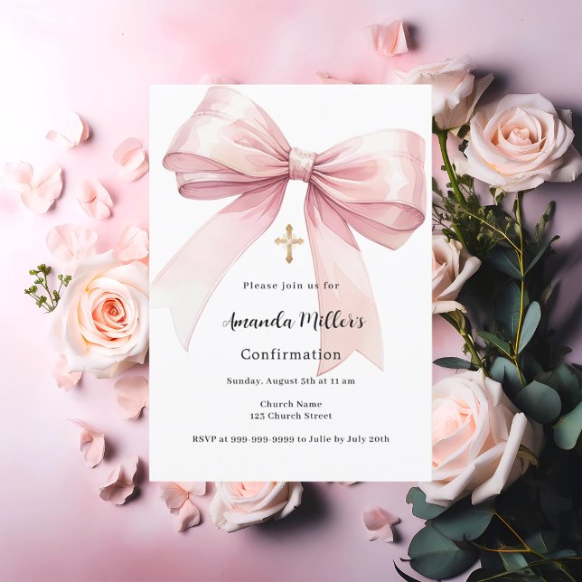 Invitation Confirmation de la fille arc rose (Créateur téléchargé)