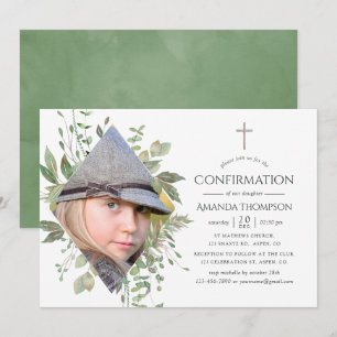 Invitation Confirmation de la forêt à l'aquarelle