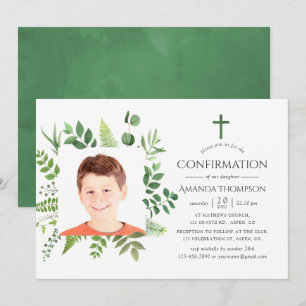 Invitation Confirmation de la forêt à l'aquarelle