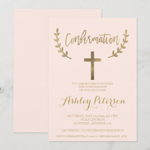 Invitation Confirmation de la typographie élégante rose rouss