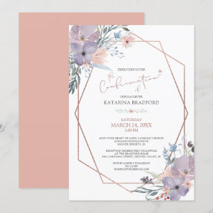 Invitation Confirmation de l'aquarelle Fleur sauvage pour le 