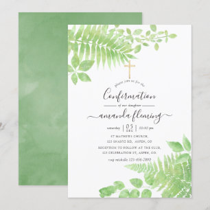 Invitation Confirmation de verdure à l'aquarelle