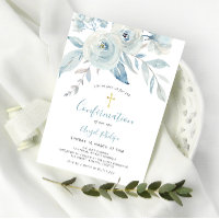 Confirmation des fleurs d'aquarelle bleu