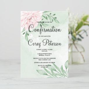 Invitation Confirmation du feuillage rose Eucalyptus