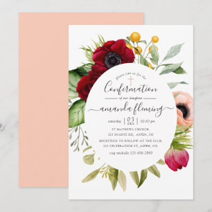 Invitation Confirmation Fleurie Bohème à l'aquarelle