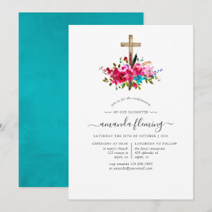 Invitation Confirmation Fleurie Bohème Chic