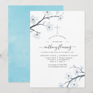 Invitation Confirmation Fleurs de Cerisier Blanches