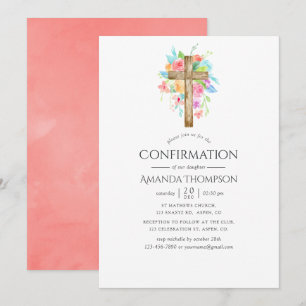 Invitation Confirmation florale aquarelle pastel
