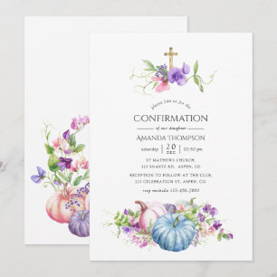 Invitation Confirmation florale d'automne