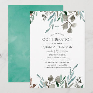 Invitation Confirmation hivernale de verdure rustique