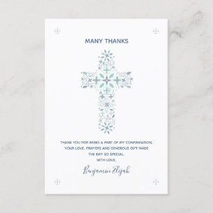 Invitation Confirmation Merci note Christian Card