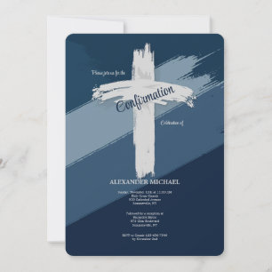Invitation Confirmation Moderne Bleue