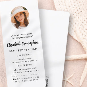 Invitation Confirmation photo minimaliste simple et moderne