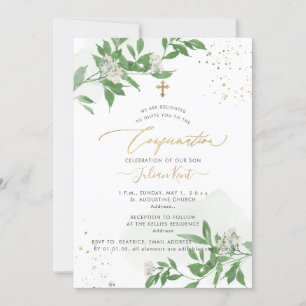 Invitation Confirmation PixDezines H2 de fleurs blanches