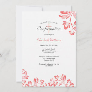 Invitation Confirmation rouge rubis