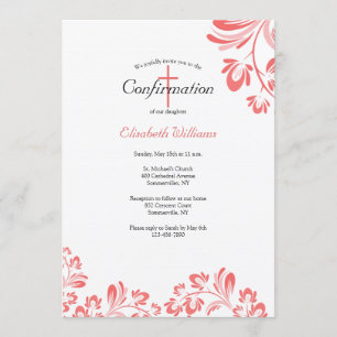 Invitation Confirmation rouge rubis