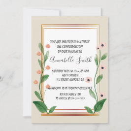 Invitation CONFIRMATION Sophistiquée classique et élégante