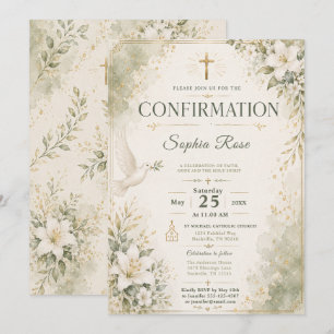Invitation Confirmation Verte et Or