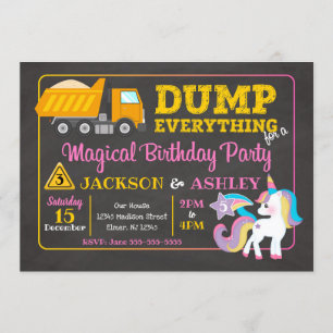 Invitation conjointe d'anniversaire de la construc