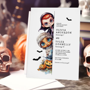 Invitation conjointe d'anniversaire et d'Halloween