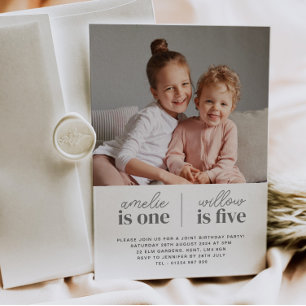 Invitation conjointe d'anniversaire pour filles - 