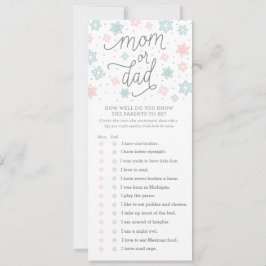 Invitation Connaissez-Vous Bien Le Jeu Baby shower Snowflake