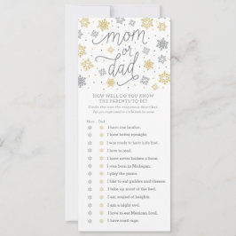 Invitation Connaissez-Vous Bien Le Jeu Baby shower Snowflake