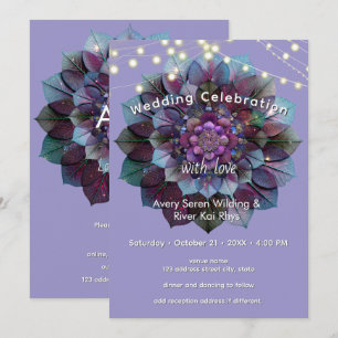 Invitation Conseil de feuilles Mandala Art P&B