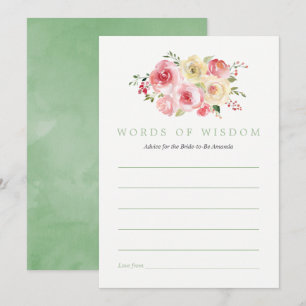 Invitation Conseil de la mariée Floral Blush et Sage Fête des