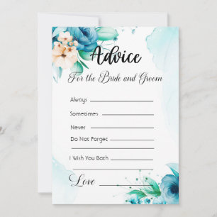 Invitation Conseil pour la mariée et la chambre Floral bleu m